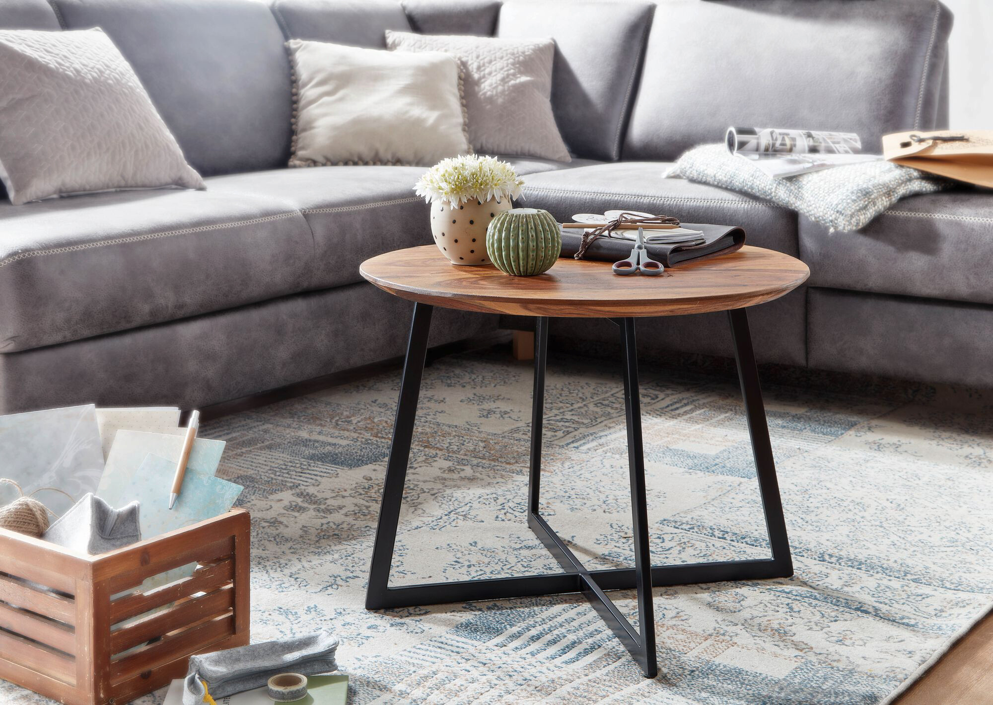 Wohnling Couchtisch braun B/H/T: ca. 60x45x60 cm