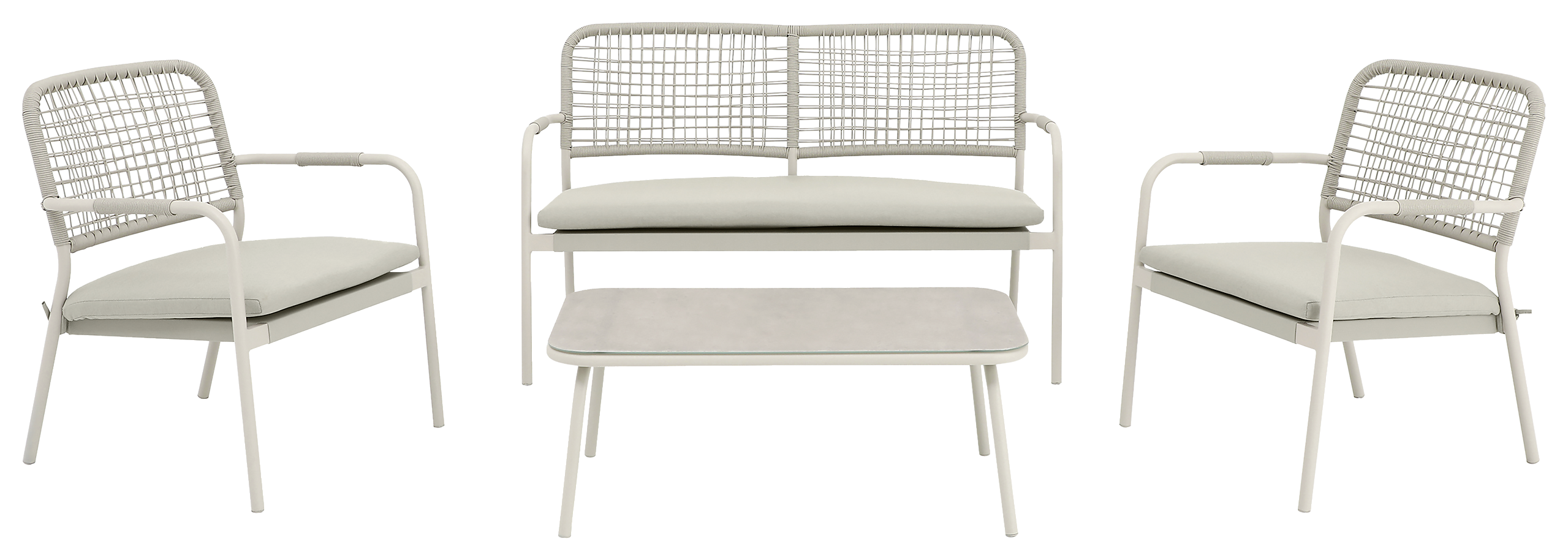 POCOline Gartensitzgruppe beige Stahl