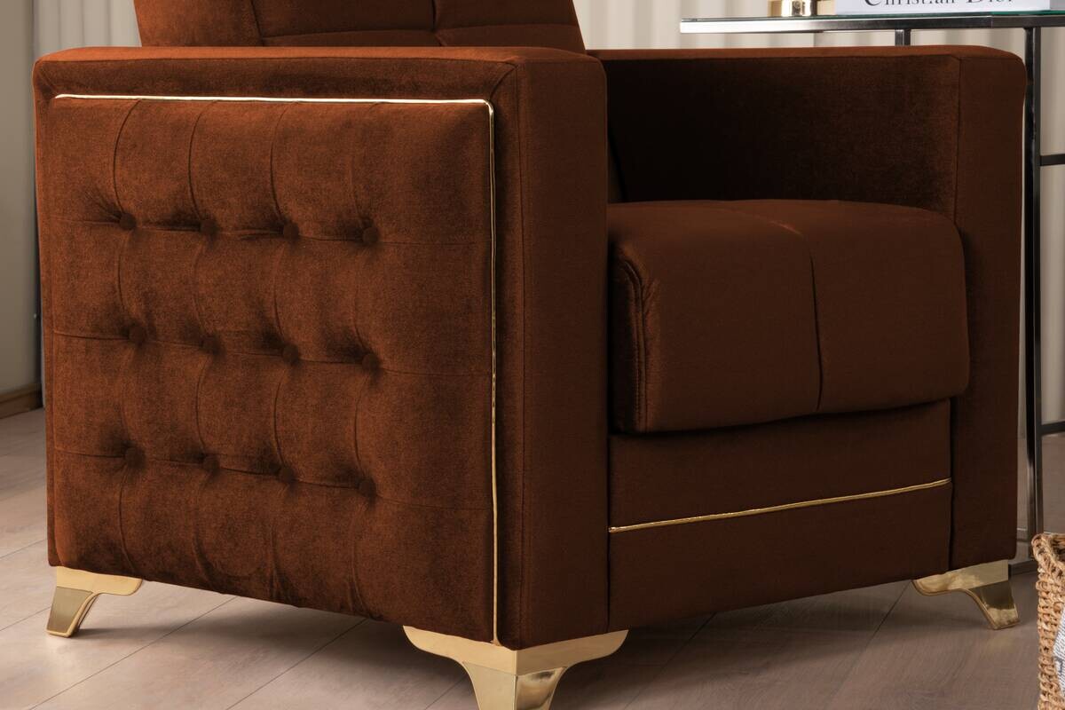 Sofa 3-2-1 Cavana zimtbraun Microfaser