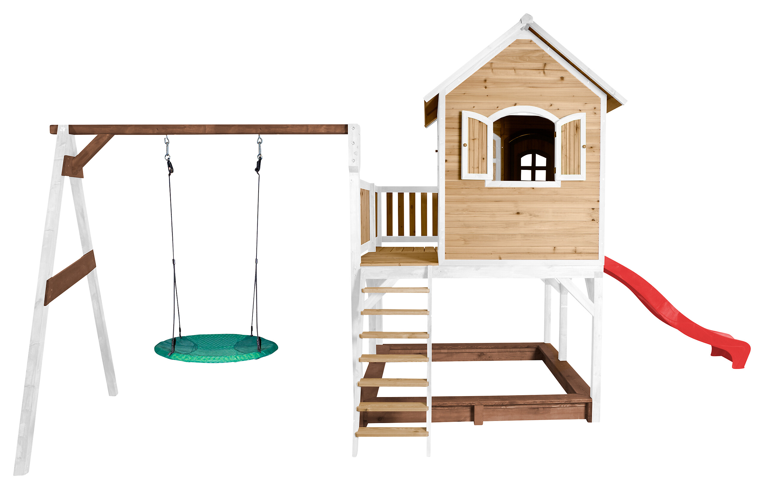 AXI Spielhaus Liam braun B/H/L: ca. 541x291x277 cm