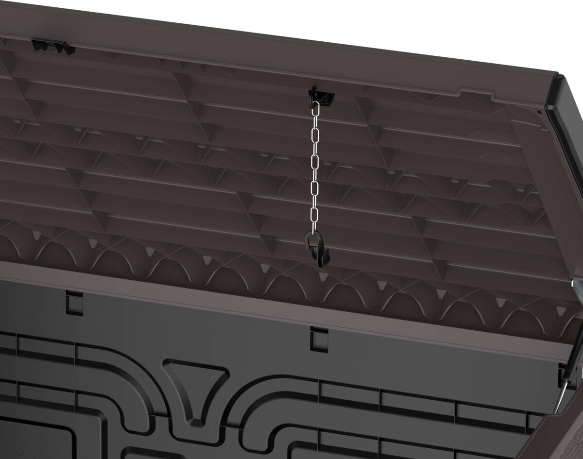 VCM Mülltonnenbox 2er StoreAway braun Kunststoff B/H/L: ca. 145x125x83 cm