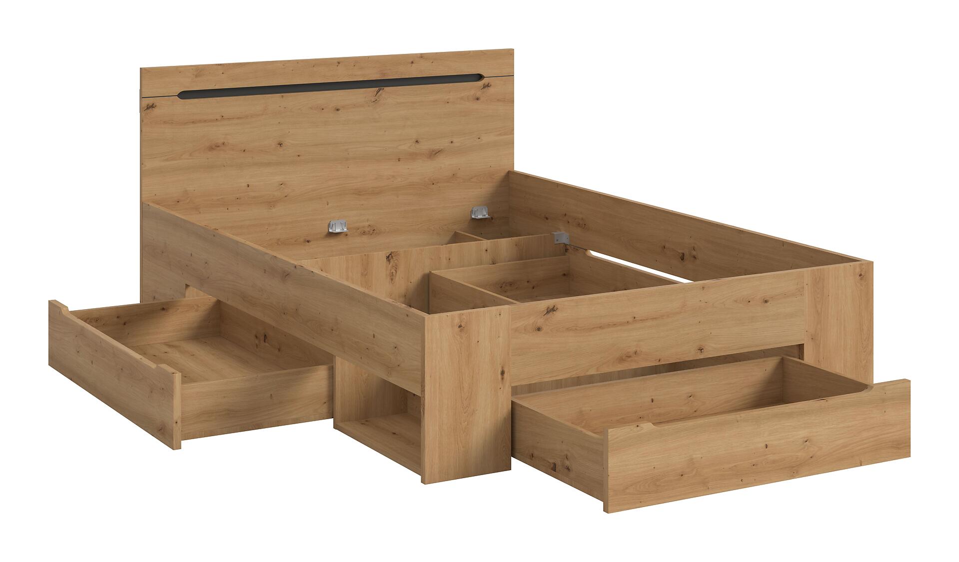 Bett CANU basaltgrau Artisan Nachbildung Bett CANU basaltgrau Artisan Nachbildung