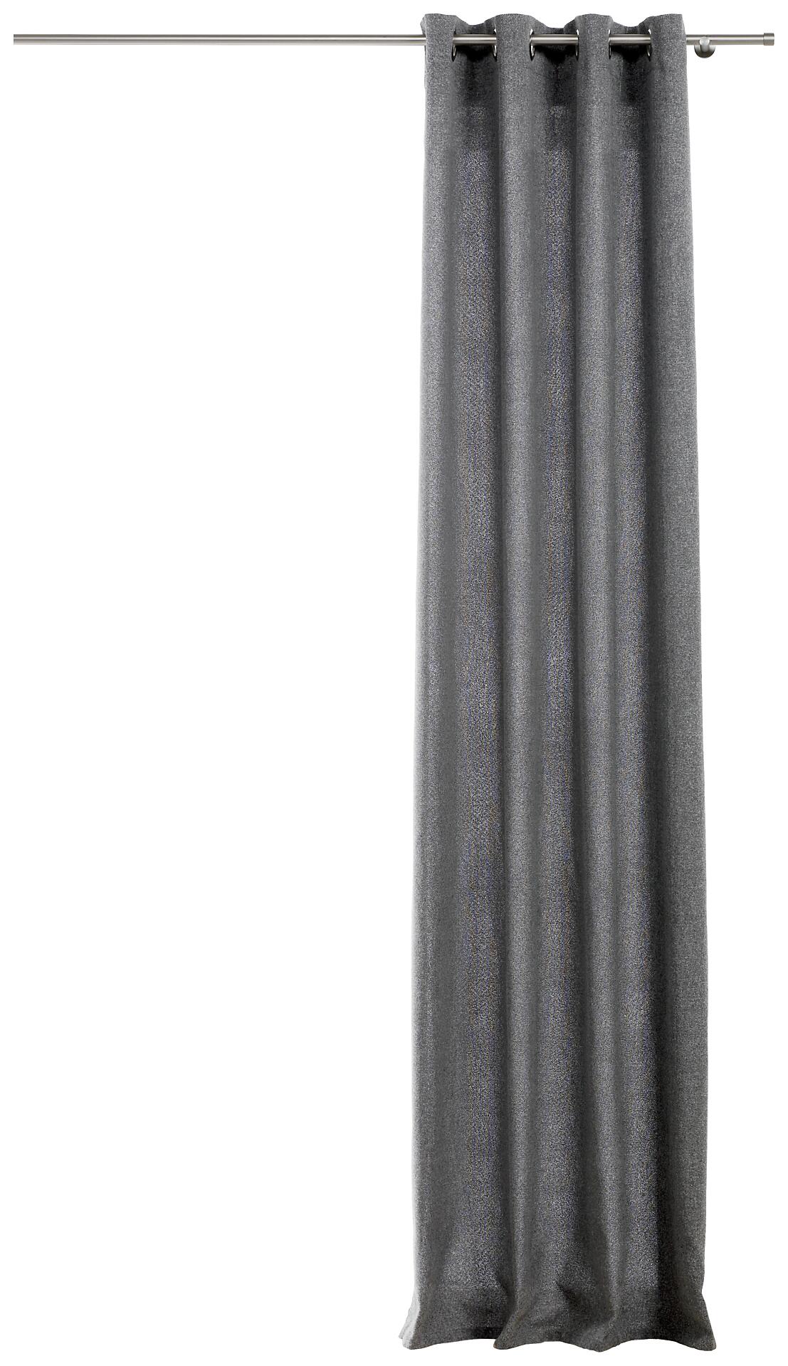 Ösenvorhang CHALET grau B/L: ca. 135x300 cm
