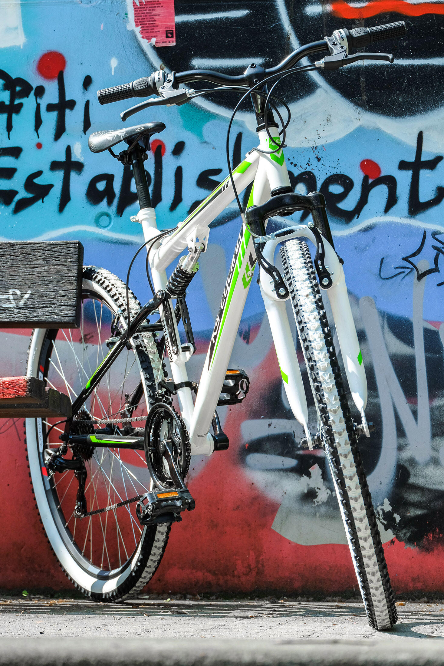 KS-Cycling Mountain-Bike Fully Scrawler 568M weiß ca. 26 Zoll