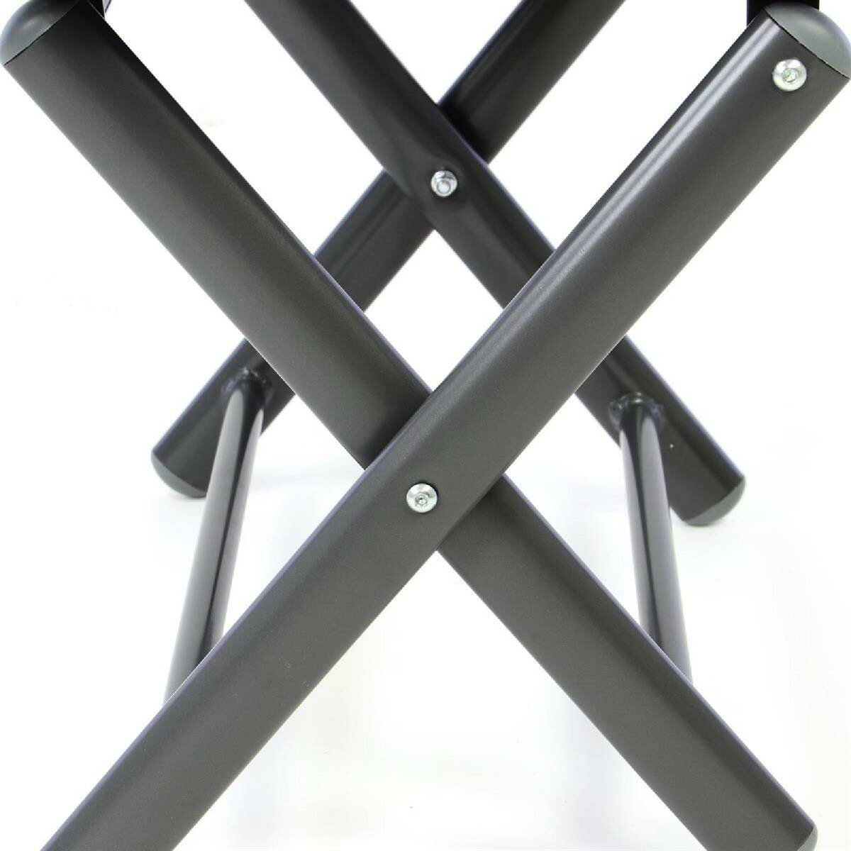 VCM Gartenhocker schwarz Aluminium B/H/T: ca. 40x40x45 cm