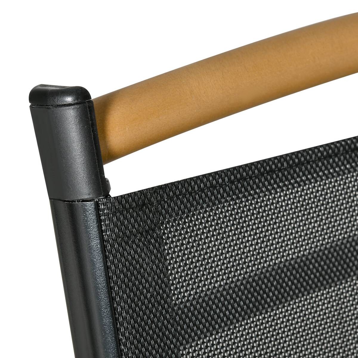 Outsunny Gartensitzgruppe schwarz Aluminium B/H/L: ca. 90x74x140 cm