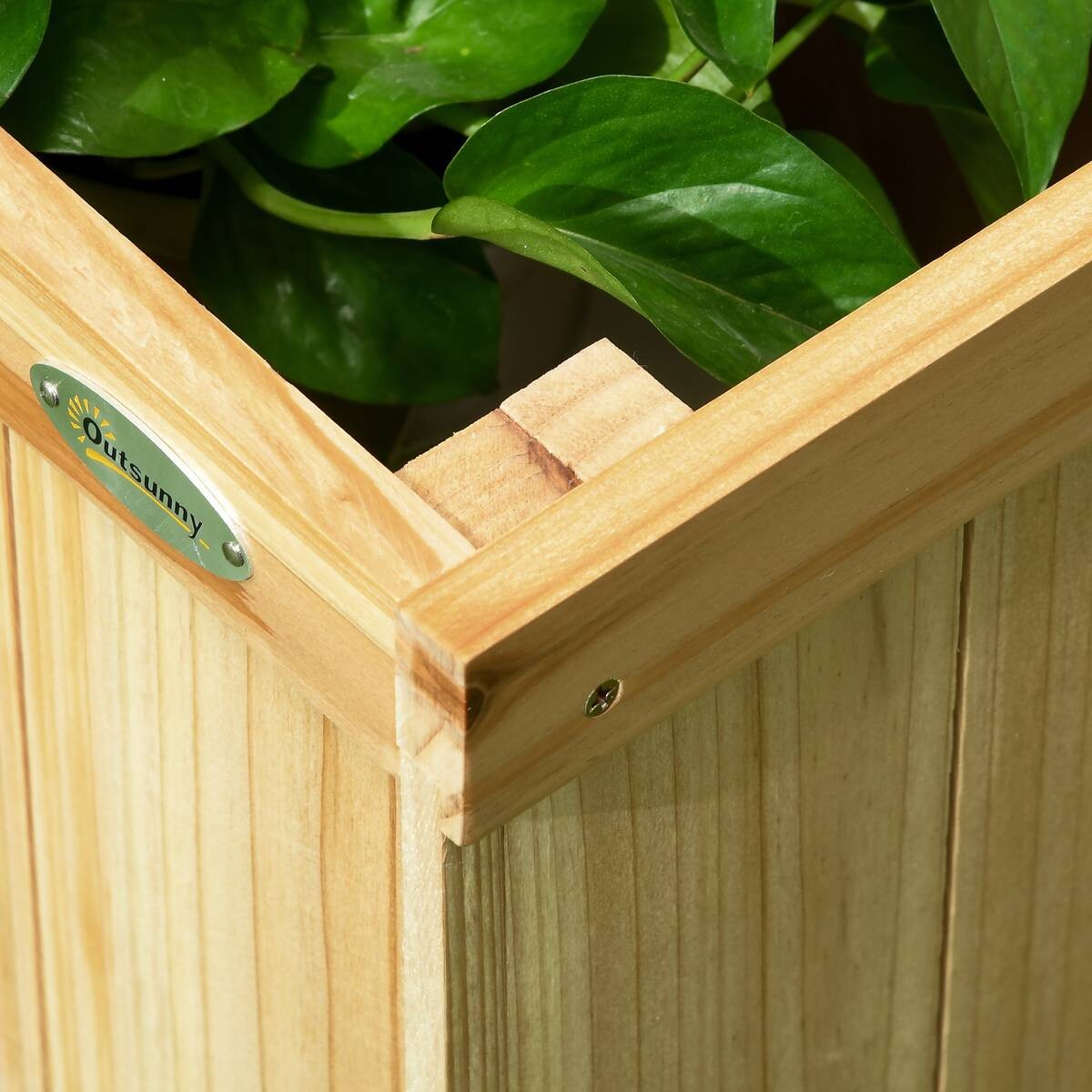 Outsunny Paravent mit Blumenkasten