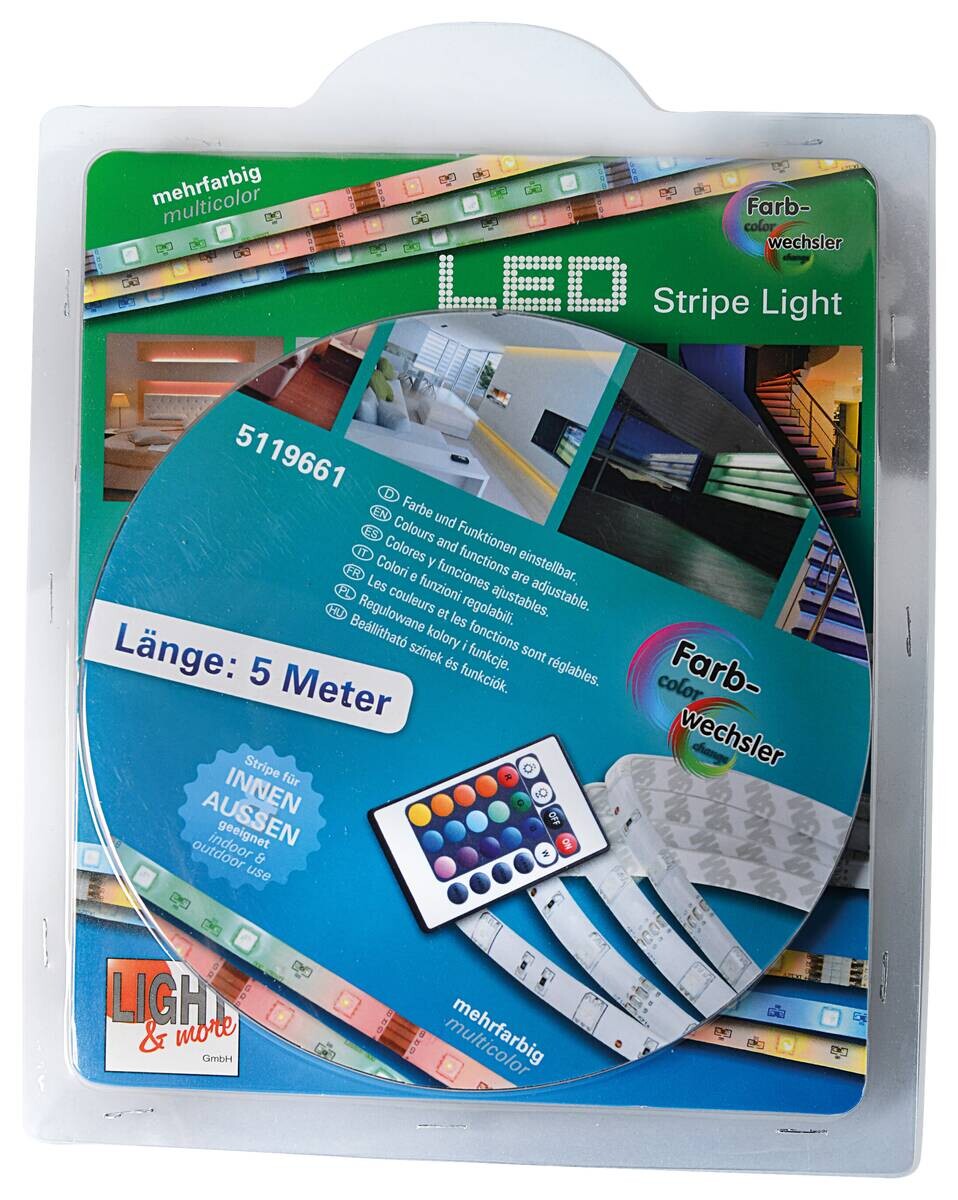 Näve Leuchten LED-Streifen bunt Kunststoff B/H/T: ca. 500x0,3x1 cm