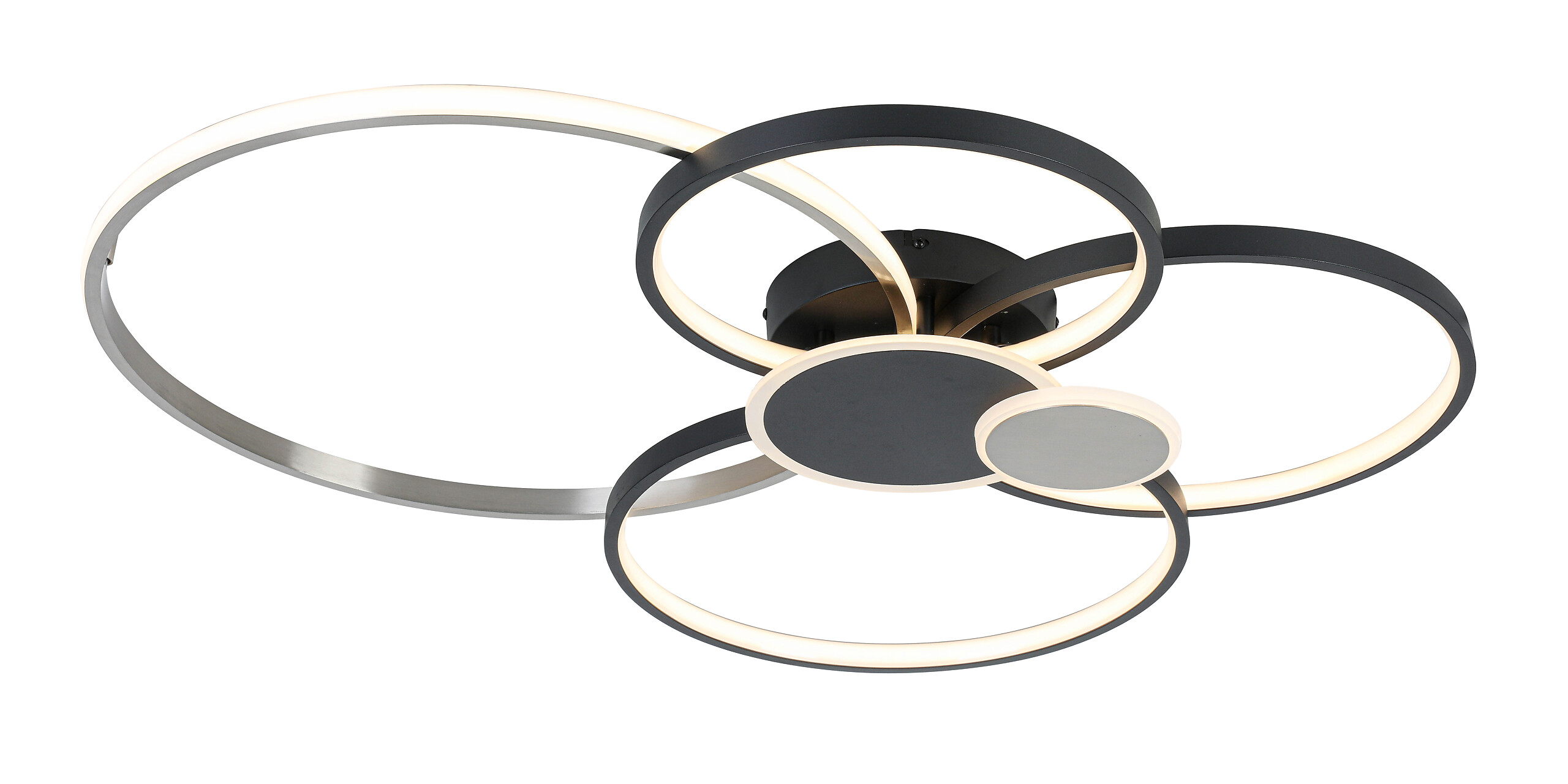 Nolo Lighting LED-Deckenleuchte Big schwarz Aluminium B/H/L: ca. 64x11x80 cm