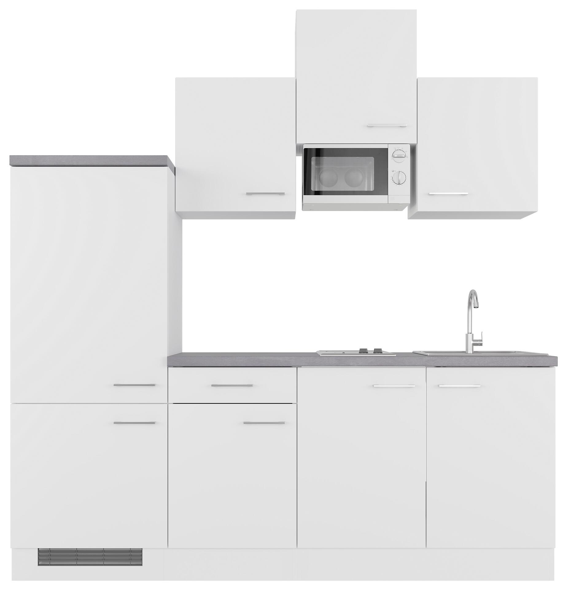 Küchenblock Vita weiß matt B/H/T: ca. 210x226x60 cm Küchenblock Vita weiß matt B/H/T: ca. 210x226x60 cm