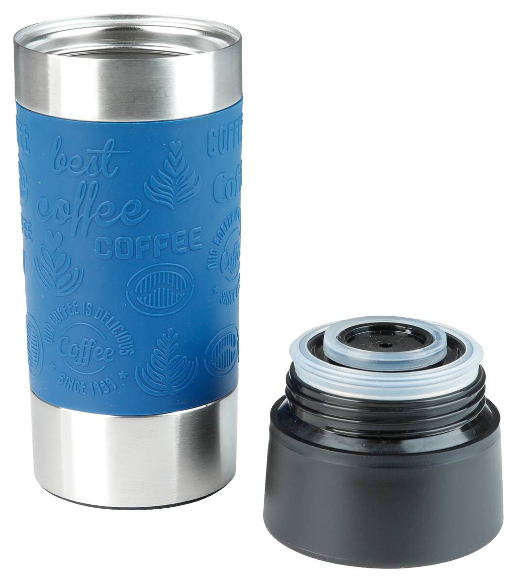 Isolierbecher blau Edelstahl H: ca. 19,2 cm