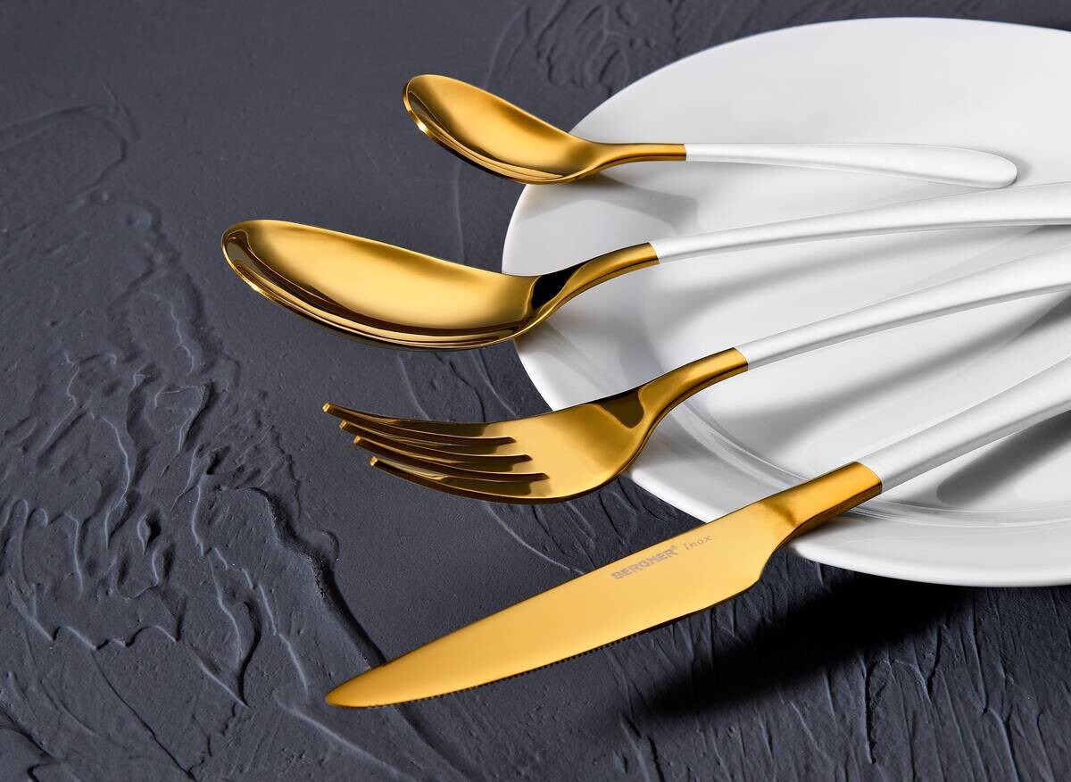 BERGNER Besteckset Lisboa white weiß Edelstahl 16 tlg.