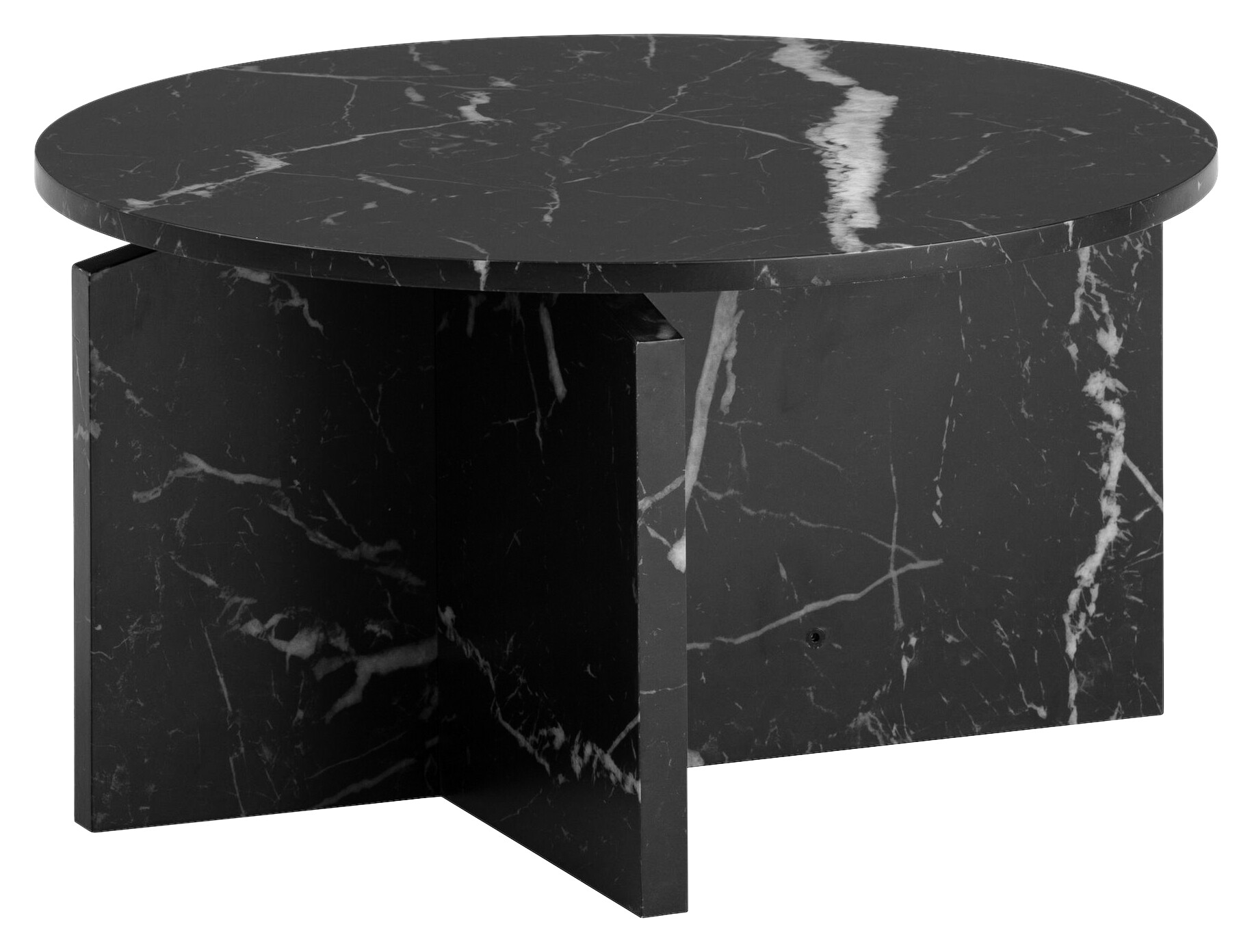 Wohnling Couchtisch schwarz Marmor B/H/T: ca. 60x33x60 cm