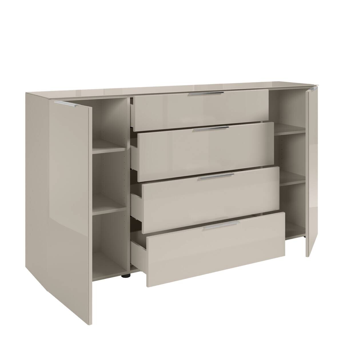 Kommode Santorin Kaschmir Chrom B/H/T: ca. 180x99x40 cm