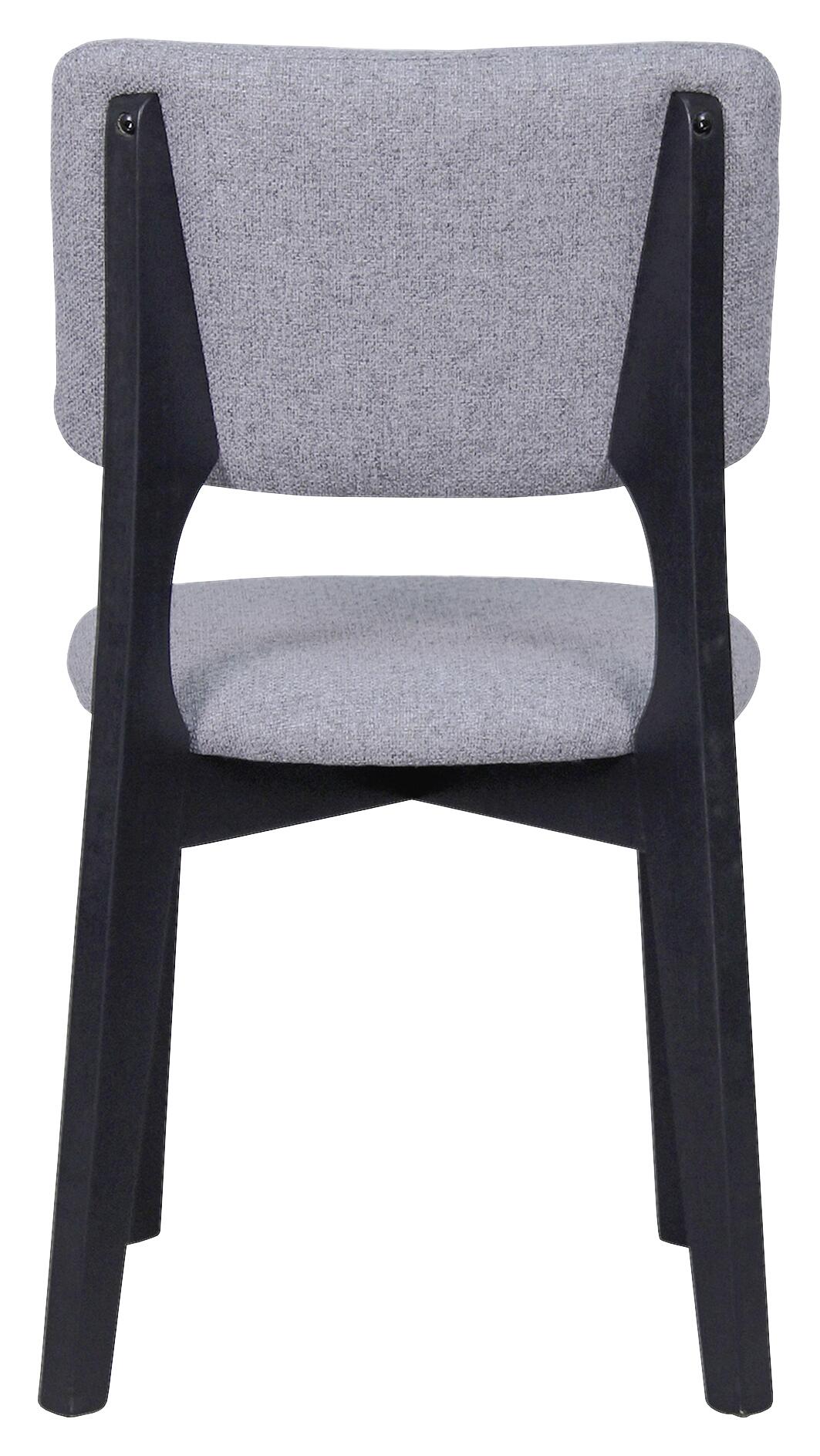 Stuhl ELSA, 2er-Set grau Webstoff B/H/T: ca. 48x87x54 cm