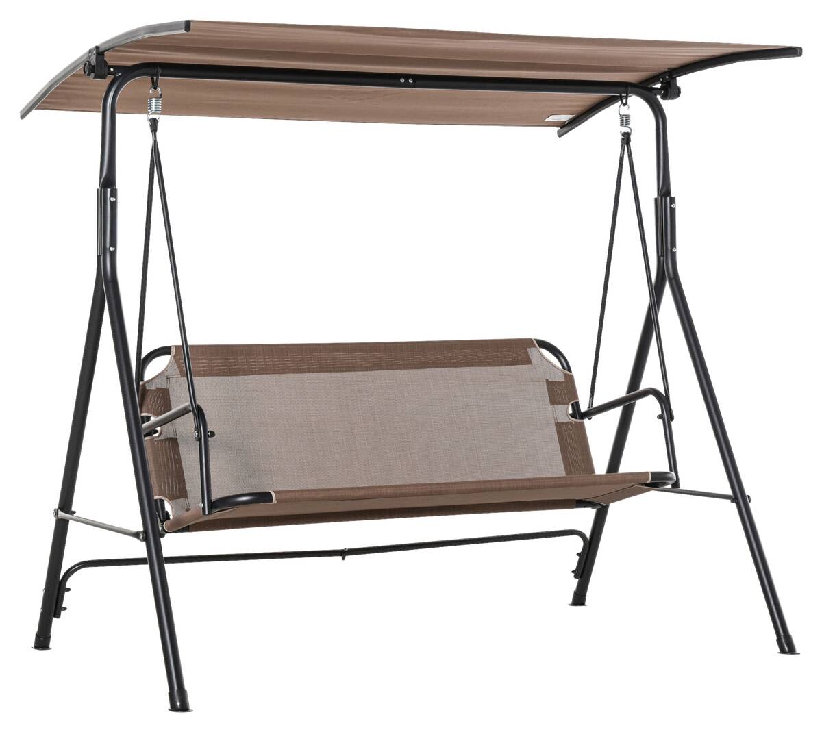Outsunny Hollywoodschaukel braun Metall B/H/L: ca. 110x155x172 cm