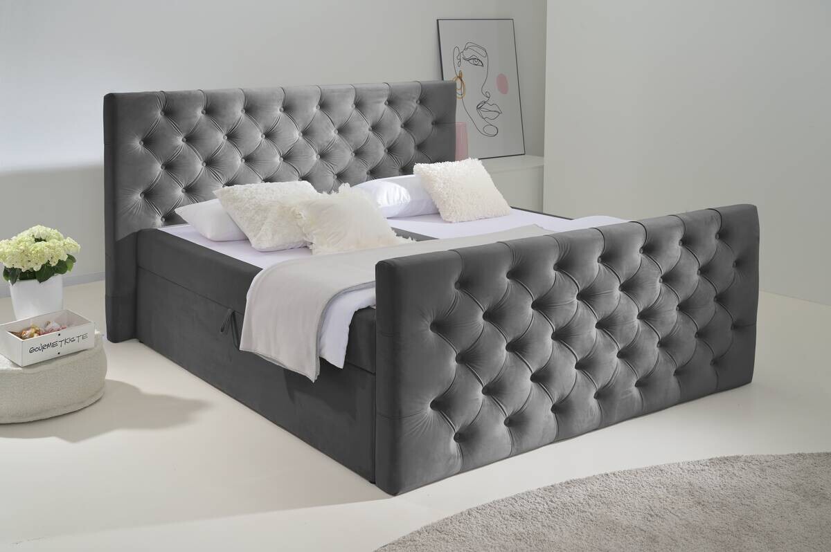 Boxbett Glow graubraun B/H/T: ca. 180x110x224 cm