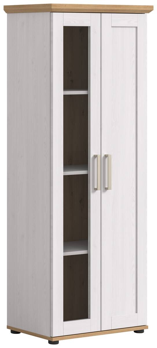 Vitrinenschrank VERONA Lärche Nachbildung Eiche Nachbildung B/H/T: ca. 64x161x37 cm