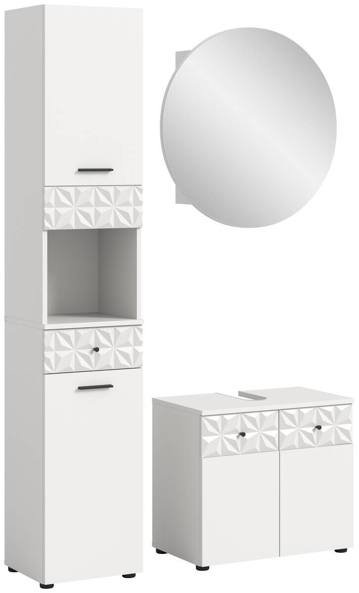 Badezimmer-Set Prisma weiß B/H/T: ca. 110x187x37 cm