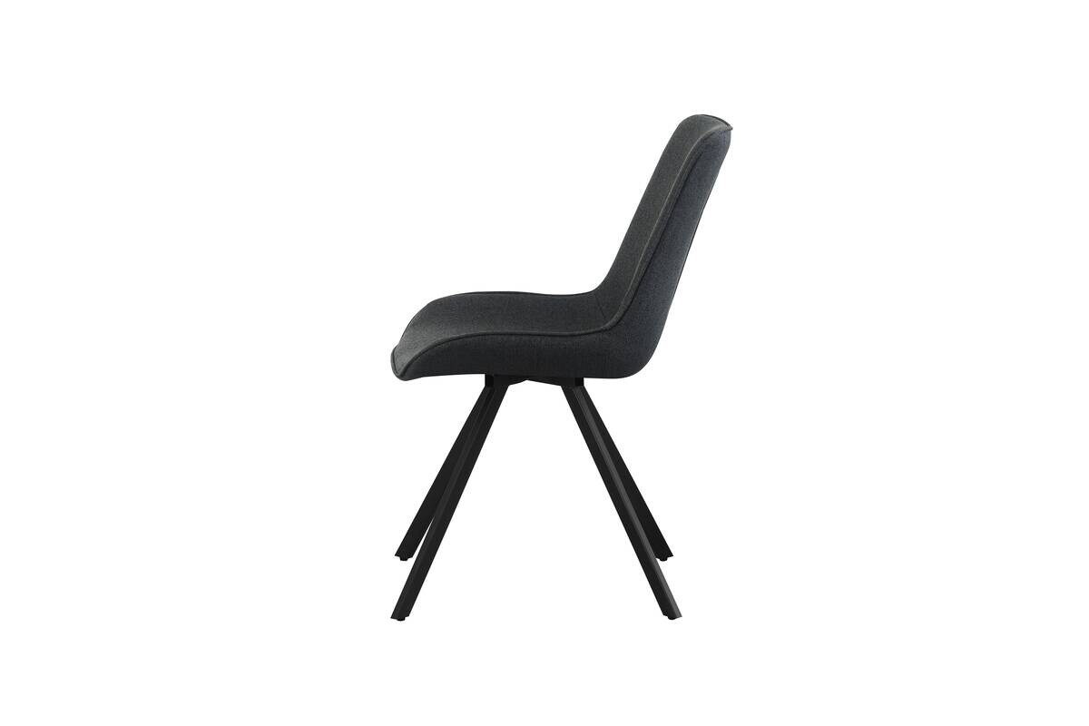 Drehstuhl EMILIA, 2er Set anthrazit Webstoff B/H/T: ca. 52x85x61 cm