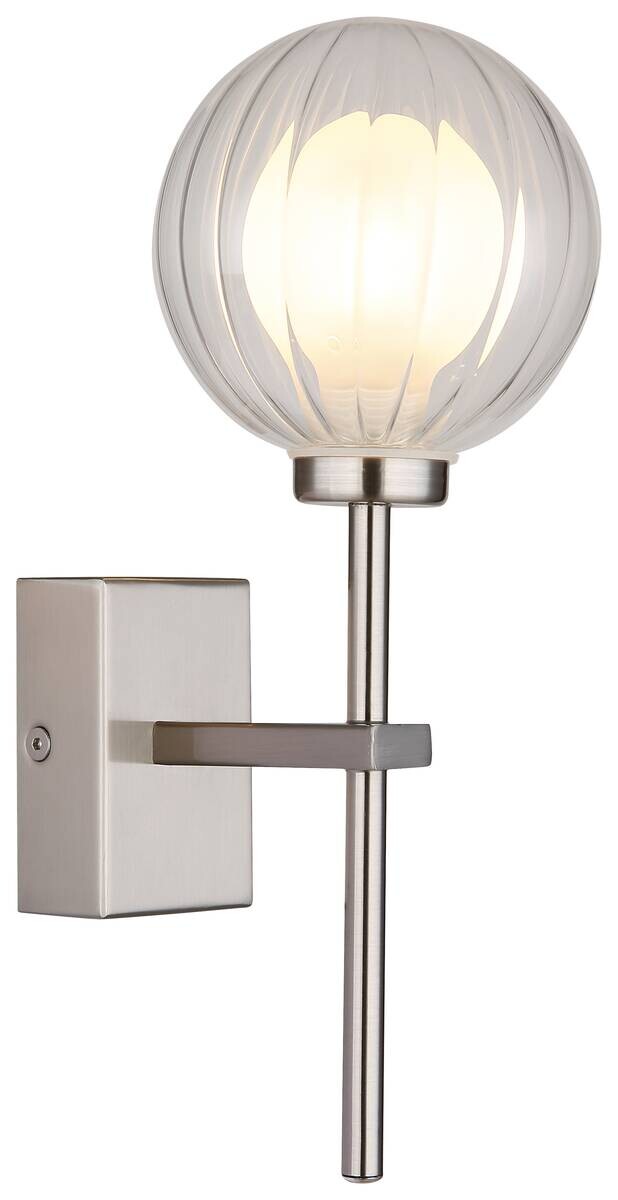 GLOBO Wandleuchte Ander 41928WN klar silber Glas Aluminium B/H: ca. 10x26 cm G9 1 Brennstellen