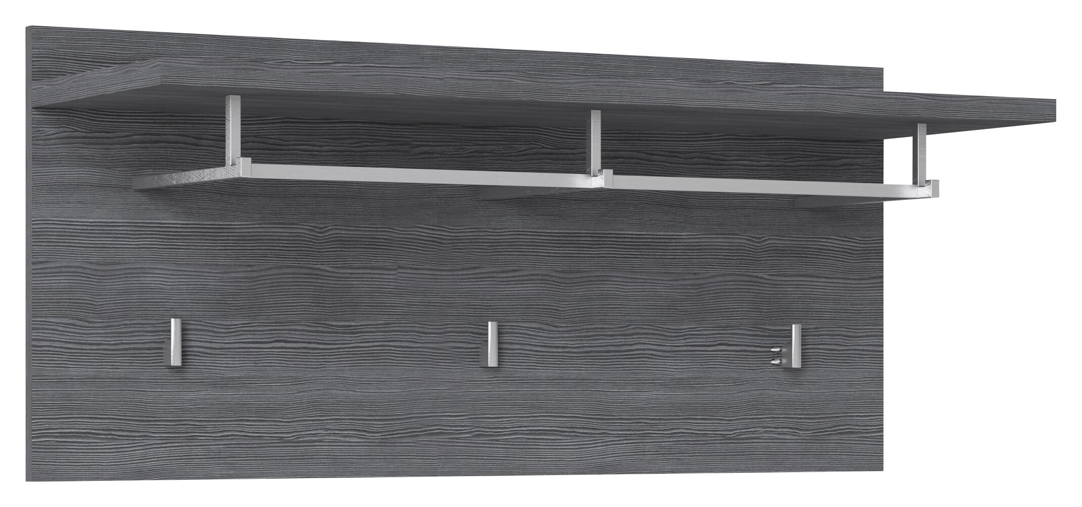 Garderobenpaneel Salve Rauchsilber Nachbildung B/H/T: ca. 90x40x30 cm