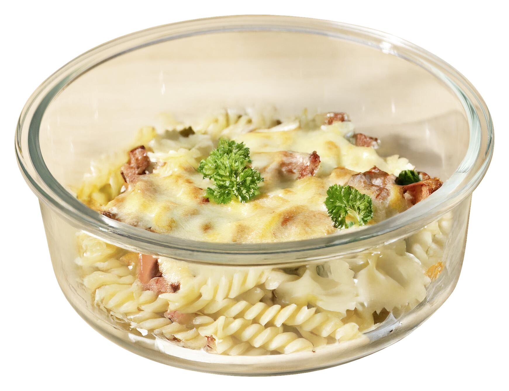 Auflaufform Glas B/H/L: ca. 19x7x19 cm