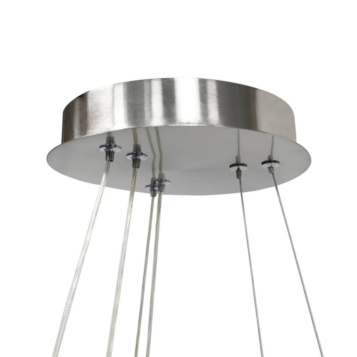 POCOline LED-Pendelleuchte Eleni nickel Acryl Alu H/D: ca. 120x60 cm