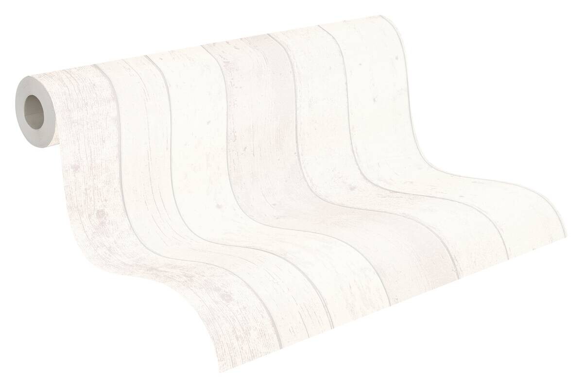 A.S.Creation Vliestapete Best of Wood`n Stone 2nd Edition Holzoptik weiß B/L: ca. 53x1005 cm