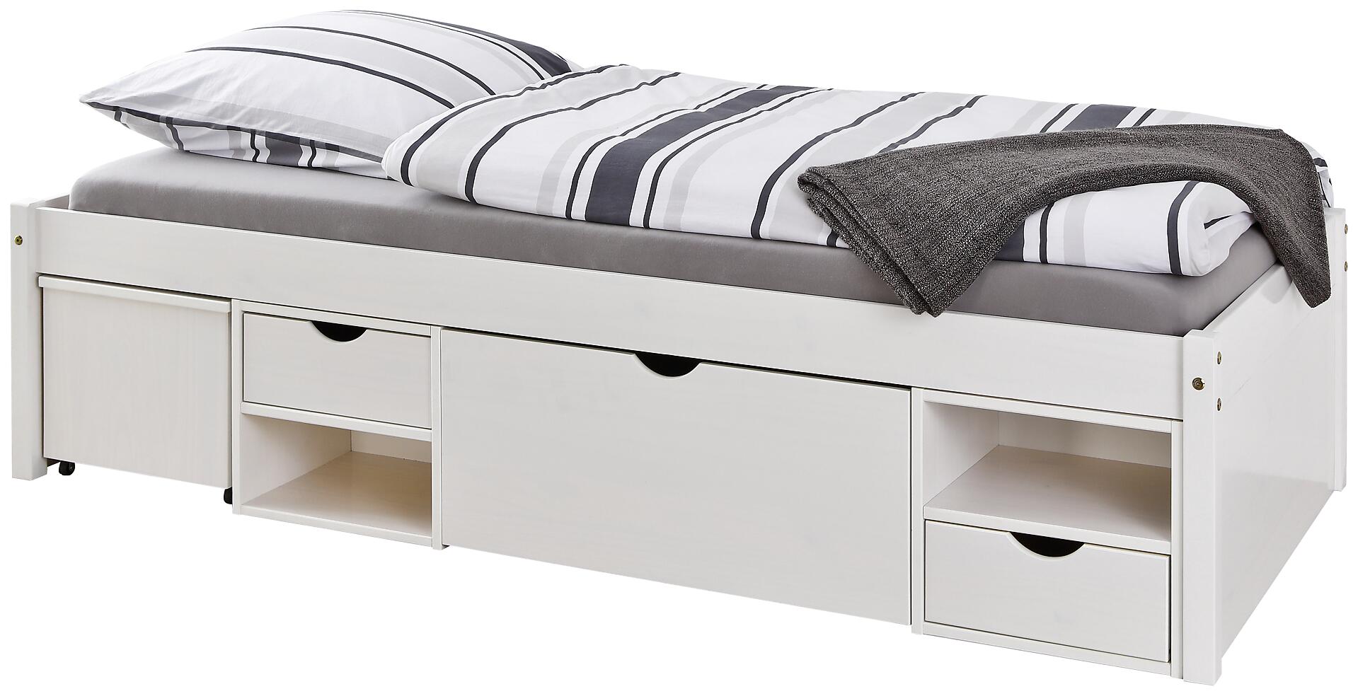 Funktionsbett Till weiß Liegefläche B/L: ca. 90x200 cm