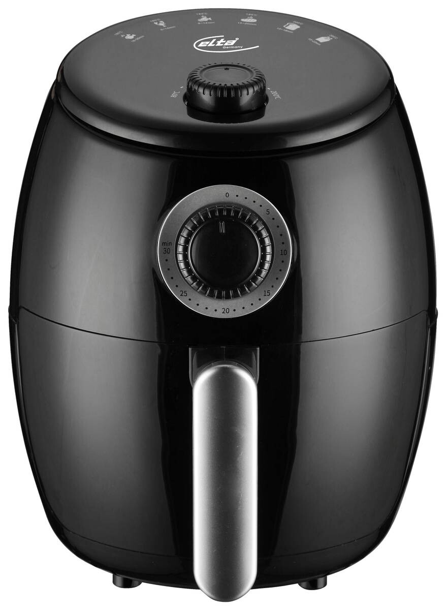 Elta Heißluftfritteuse AF-1000.1M schwarz Kunststoff B/H/T: ca. 28x27x21 cm ca. 2 l