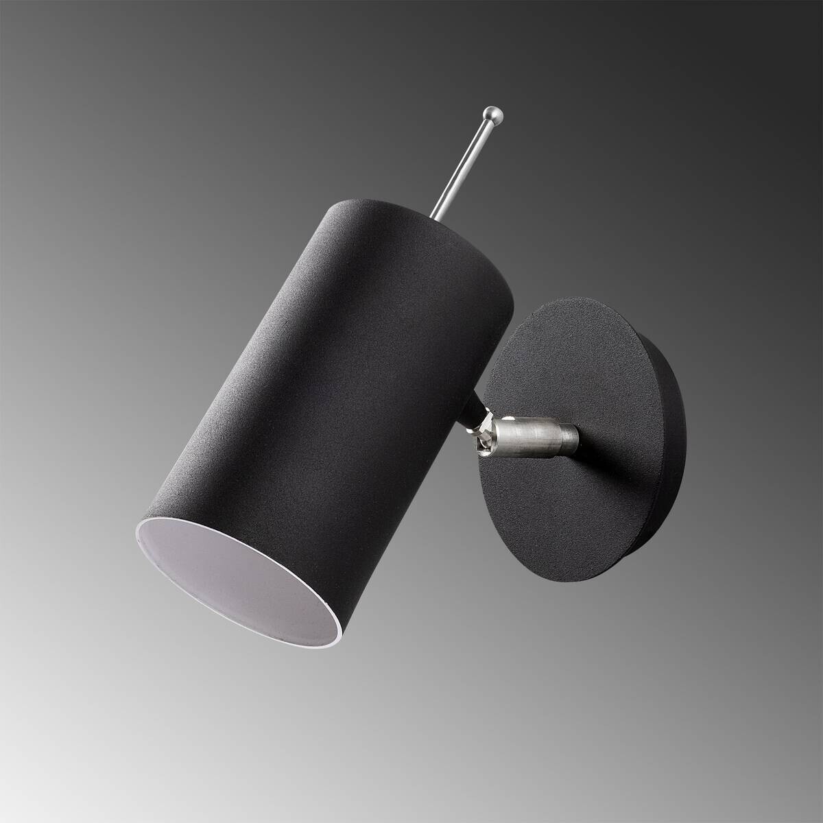 Opviq Wandleuchte schwarz nickel Metall B/H/L: ca. 22x23x9 cm E27 1 Brennstellen