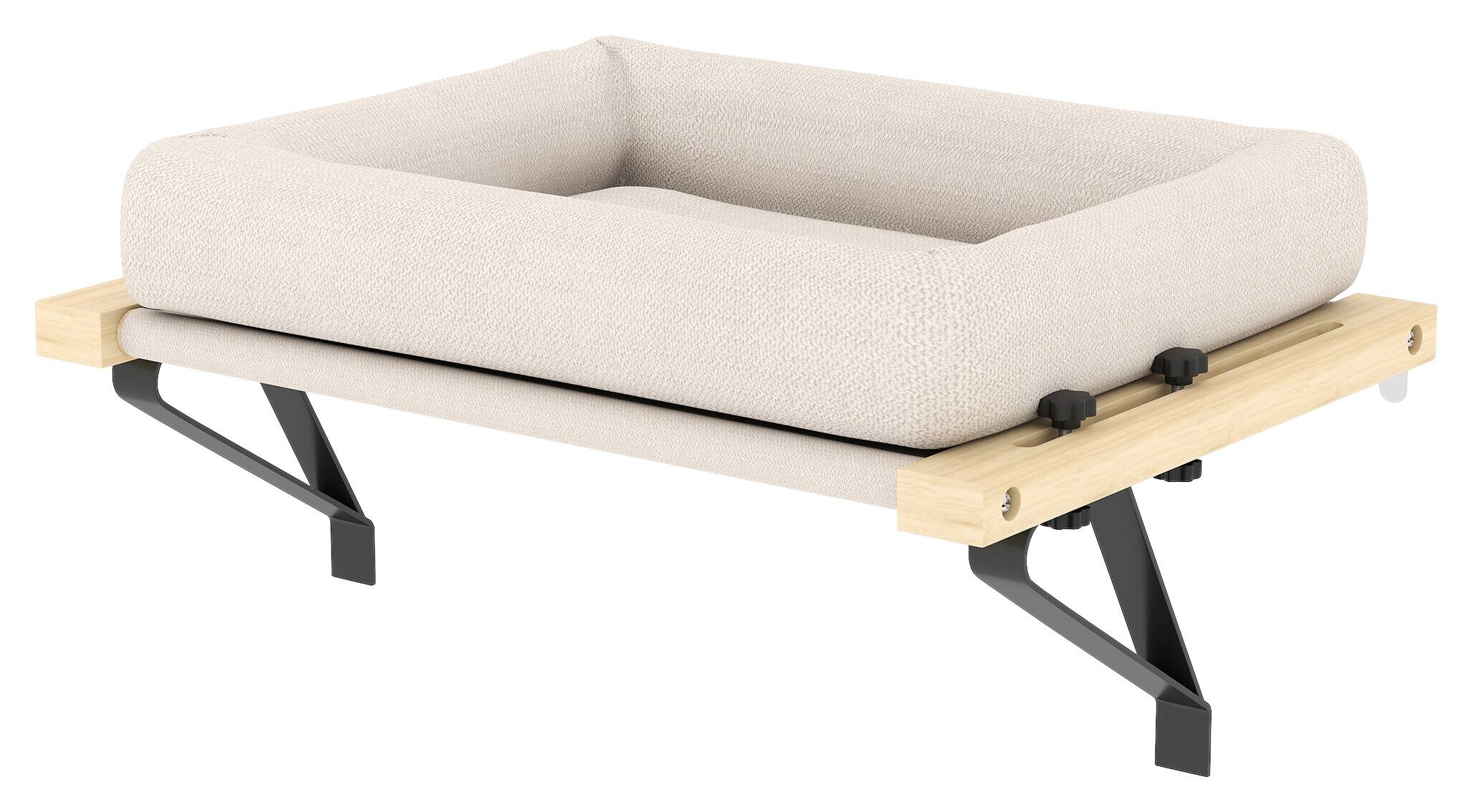 PawHut Katzenbett cremeweiß Polyester B/H/L: ca. 36x24x50 cm