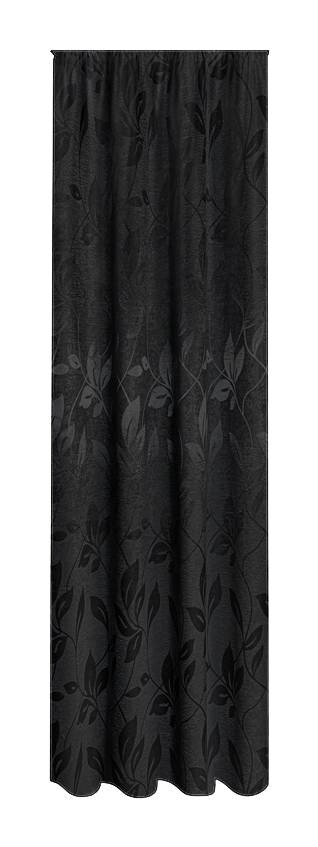 Happy Home Dekovorhang Blätter silber B/L: ca. 140x245 cm