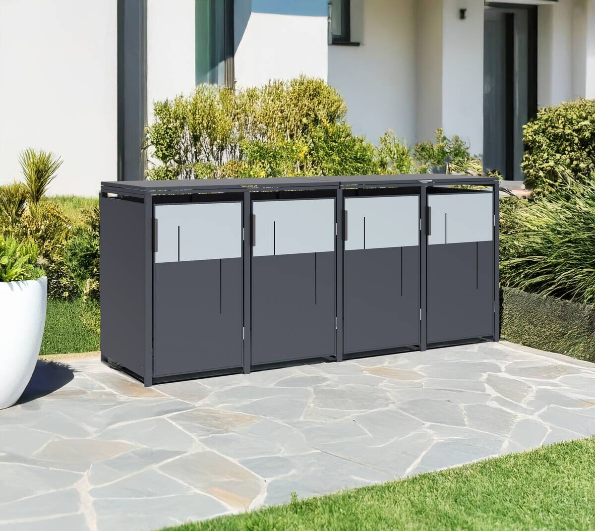 Westmann Mülltonnenbox Tonus anthrazit B/H/L: ca. 265x116x80 cm