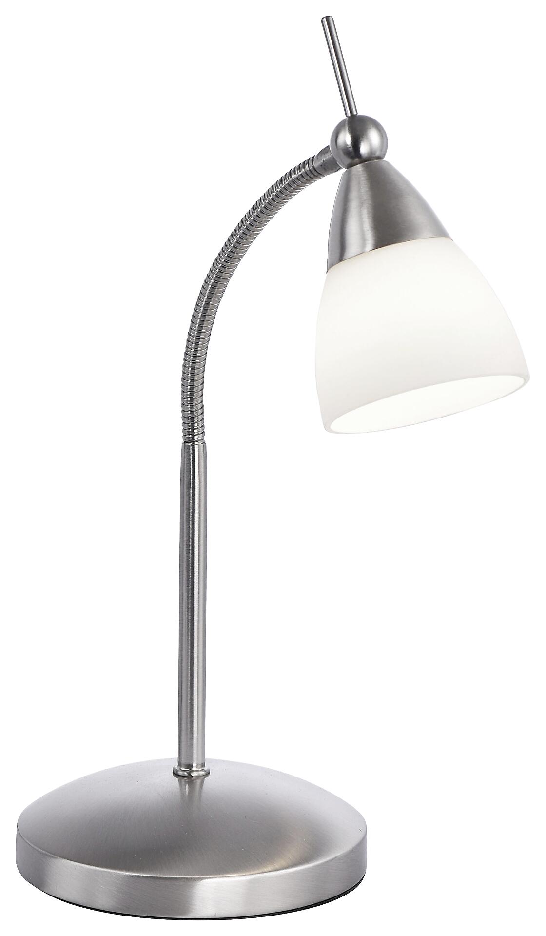 Paul Neuhaus Tischleuchte Pino weiß Stahl Glas H: ca. 45 cm G9 1 Brennstellen