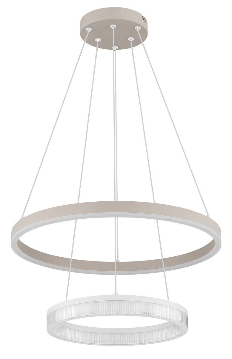 GLOBO Hängeleuchte weiß sand Kunststoff Metall H/D: ca. 150x50 cm 1.0 Brennstellen