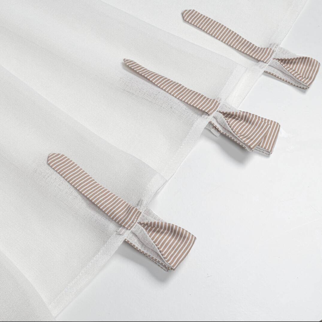 Happy Home Scheibengardine Zilla hellbraun B/L: ca. 140x50 cm