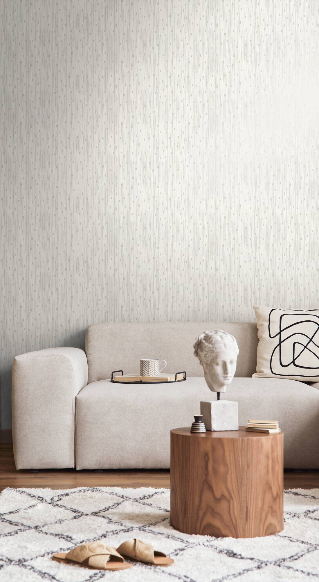 A.S.Creation Vliestapete creme grau silber B/H/D: ca. 53x1005x8,2 cm