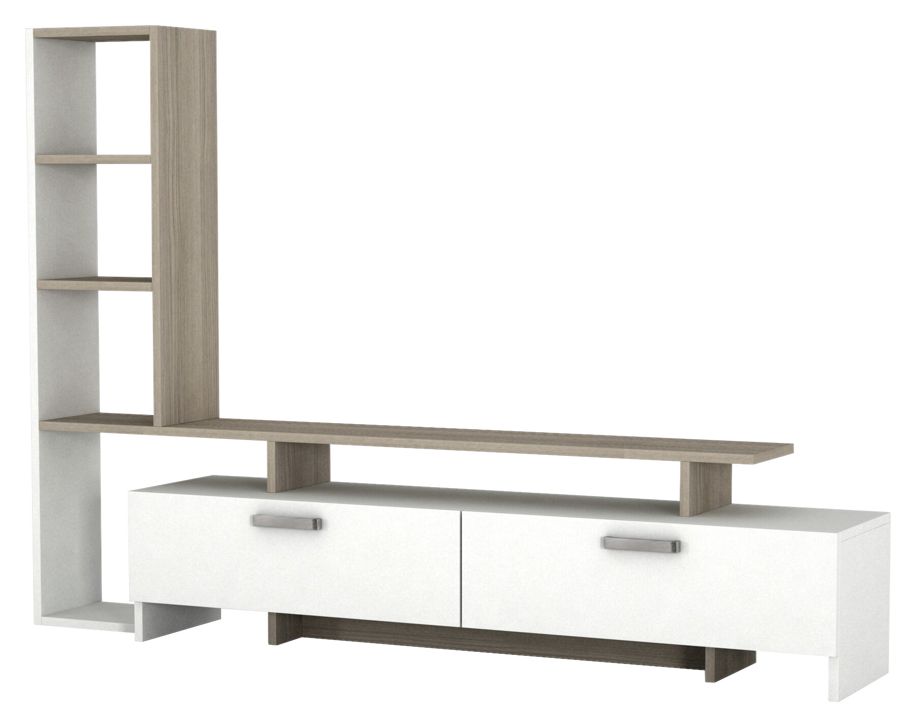 Wohnwand Simal weiß Cordoba B/H/T: ca. 168,2x120x29 cm