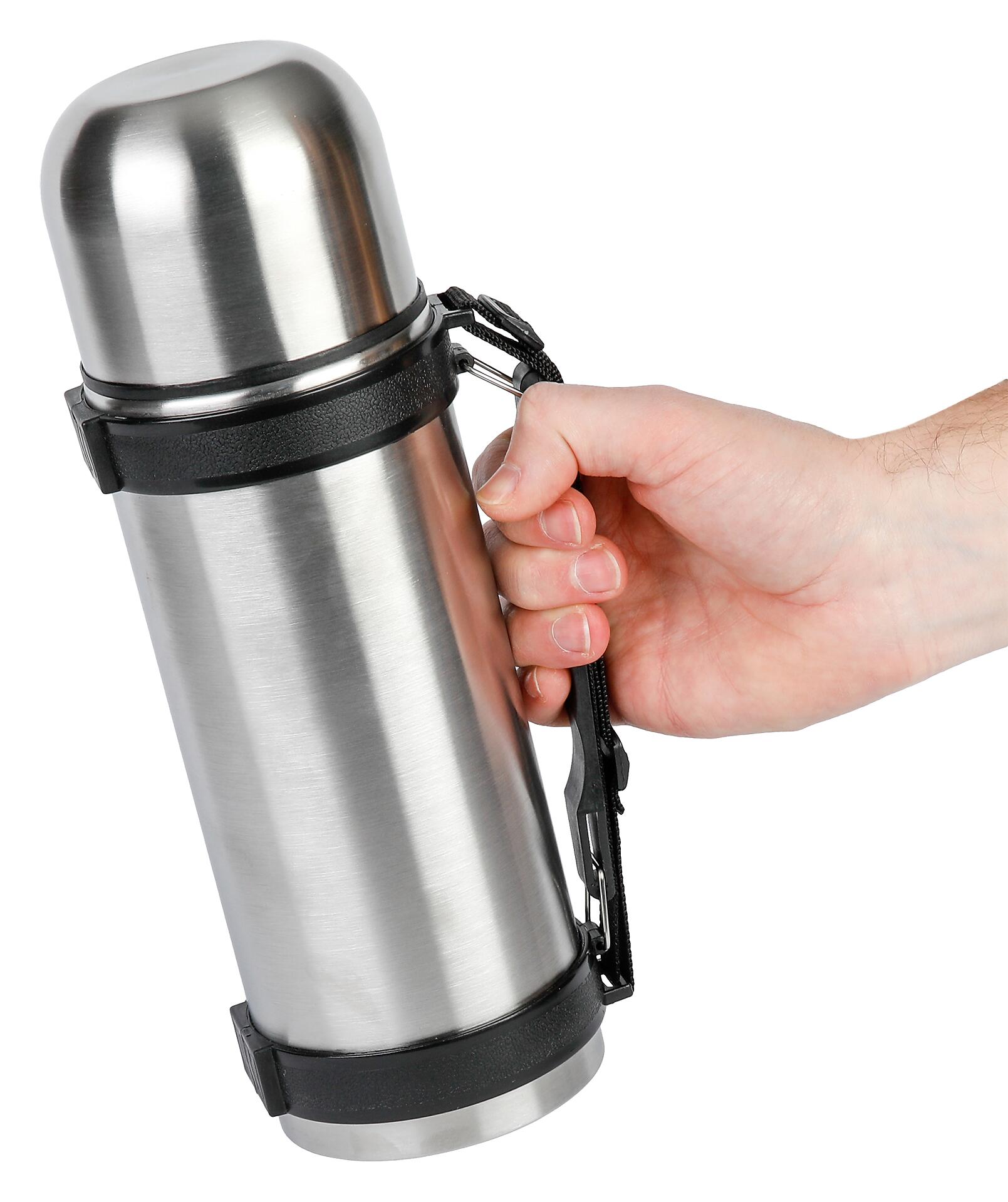 Axentia Isolierflasche silber Edelstahl B/H/L: ca. 9,4x30x9,4 cm