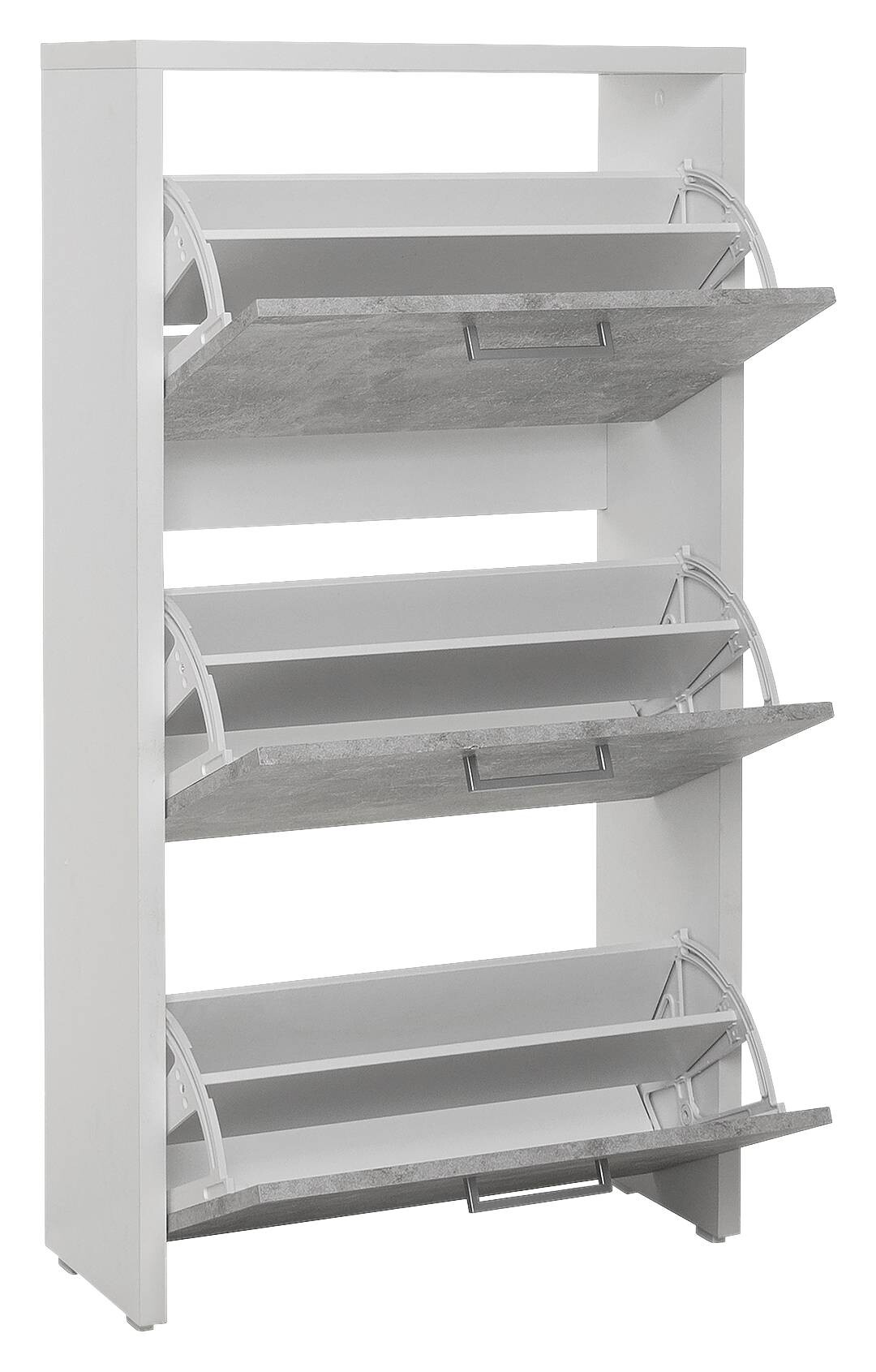 Schuhkipper Fulda Beton Optik weiß B/H/T: ca. 61x115x25 cm