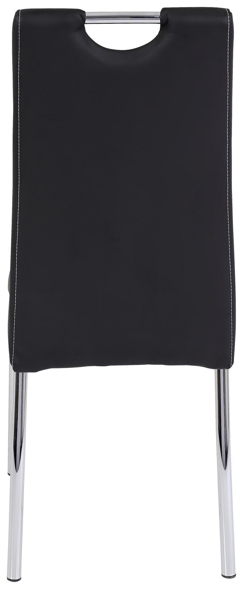 Stuhl Susi 2er Set schwarz Kunstleder B/H/T: ca. 44x98x61 cm