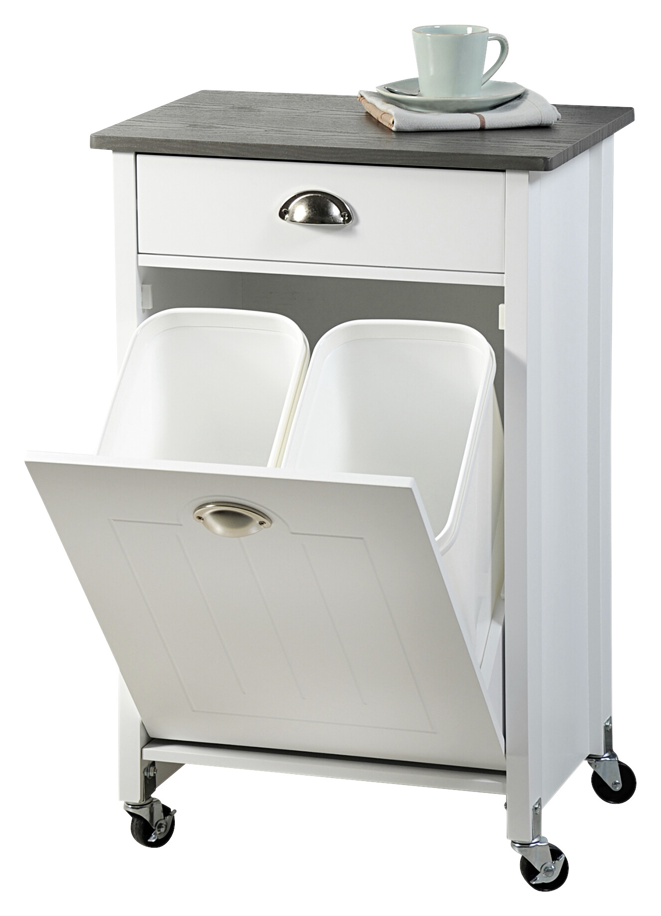 Kesper Küchenwagen weiß Spanplatte B/H/T: ca. 50x79x39 cm