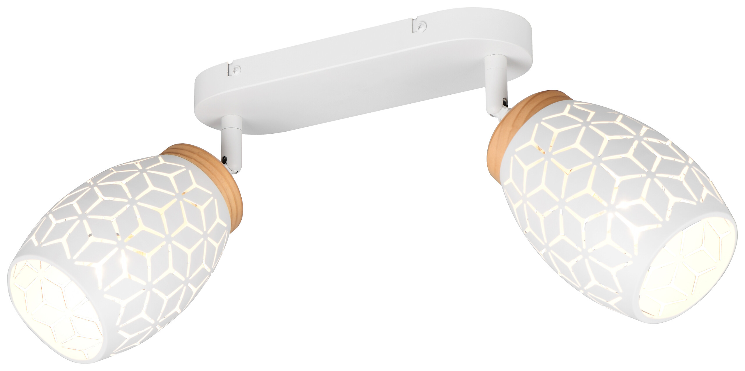 Reality Leuchten Spots Bidar weiß Metall B/H/L: ca. 28x27x12 cm E14 2 Brennstellen