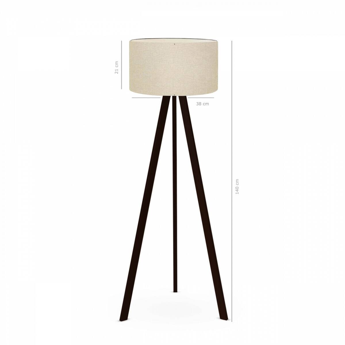 Opviq Stehleuchte PVC MDF B/H/T/L/D: ca. 38x140x38x38x38 cm E27 1 Brennstellen