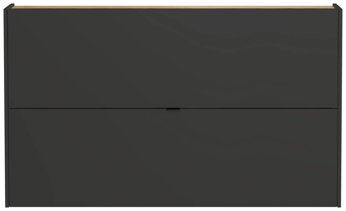 Schuhschrank 1392-549 Graphit Optik Eiche Navarra Nachbildung B/H/T: ca. 140x85x19 cm