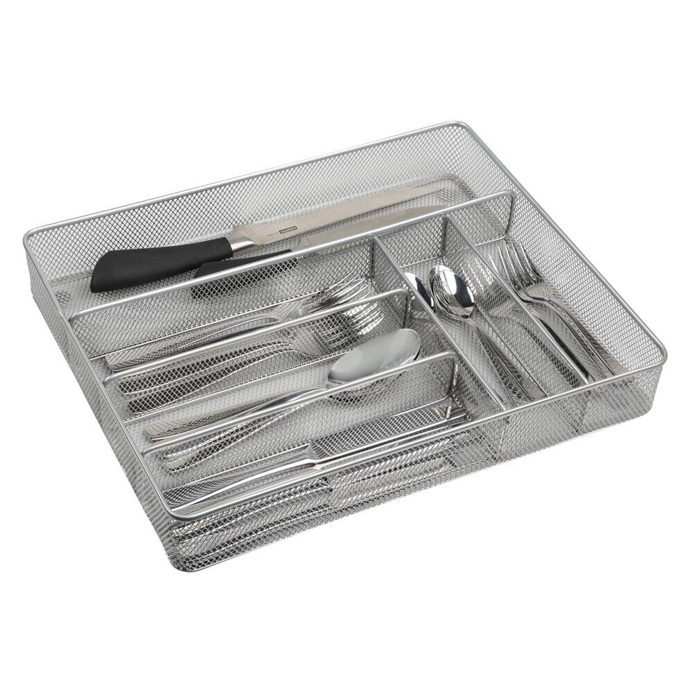 Kesper Besteckkasten silber Metall B/H/L: ca. 30,5x5,5x36,8 cm
