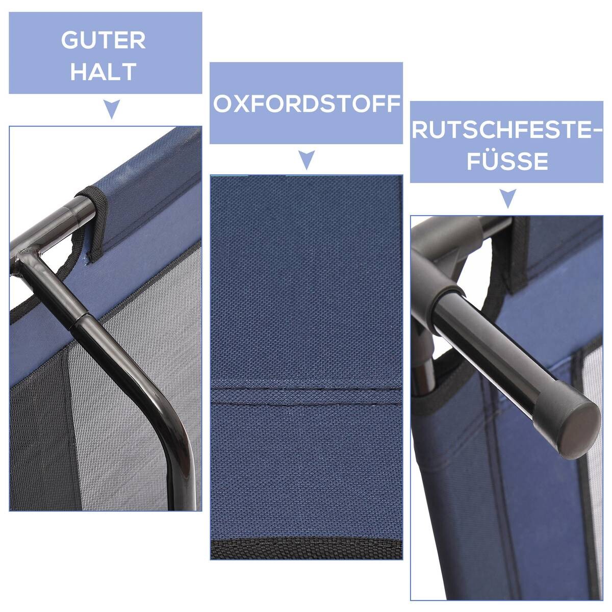 PawHut Hundeliege blau Metall