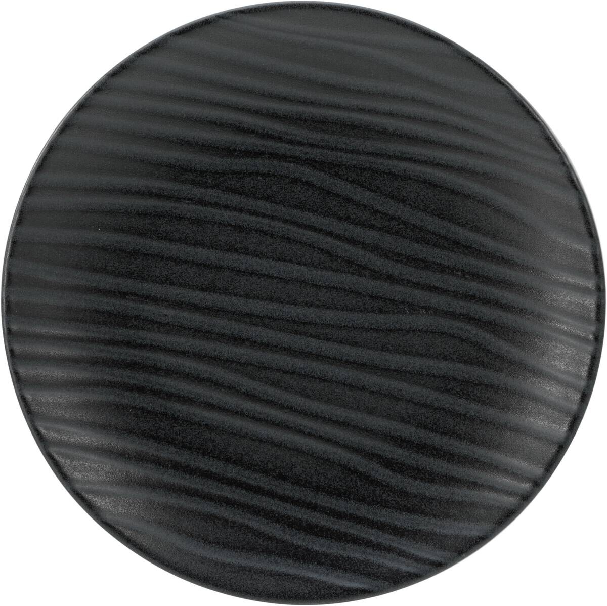 CreaTable Kombiservice Waves schwarz Steinzeug 16 tlg.